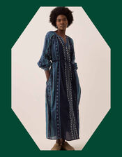 East Gabriette V-Neck Floral Print Maxi Dress, Blue (BLUE), large