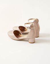 Shimmer Two-Part Heels, Gold (ROSE GOLD), large