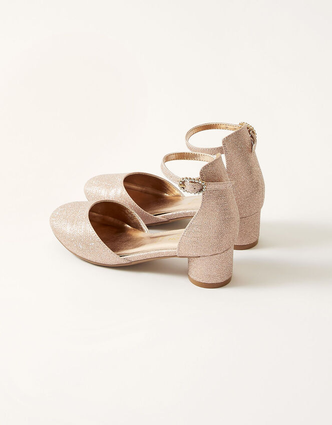 Shimmer Two-Part Heels, Gold (ROSE GOLD), large
