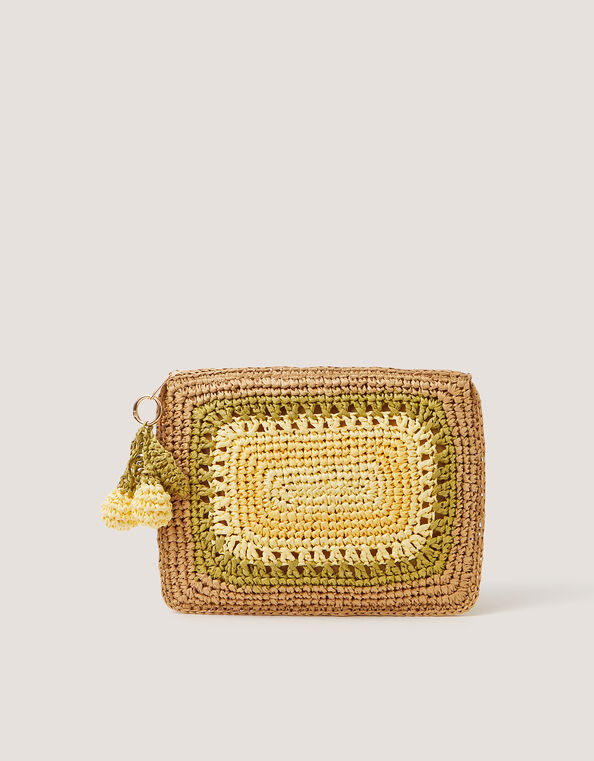 Darla Lemon Crochet Pouch, , large