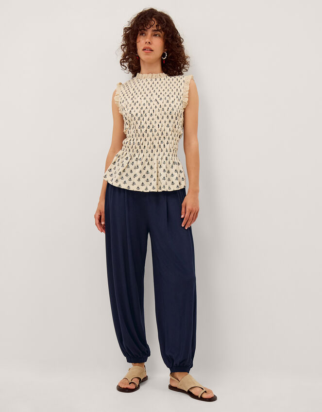 Holly Jersey Balloon Trousers Blue