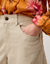 Hallie Regular Cropped Wide Leg Jeans, Natural (ECRU), large