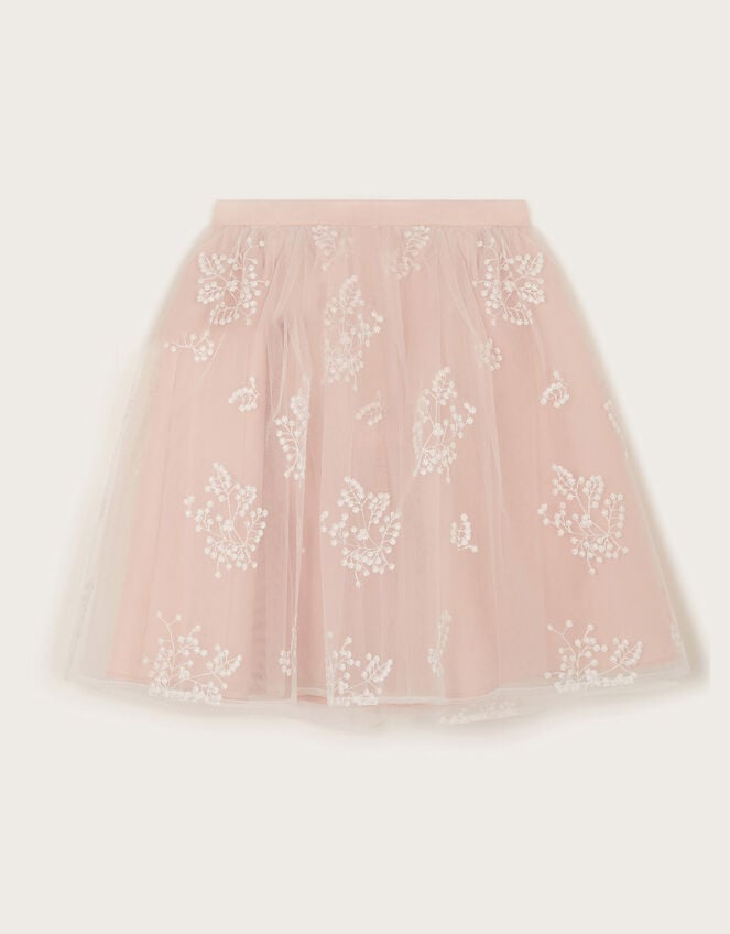 Harlyn Embroidered Tulle Skirt, Pink (PINK), large