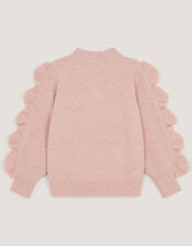 Dahlia Christmas Reindeer Knit Jumper, Pink (PINK), large