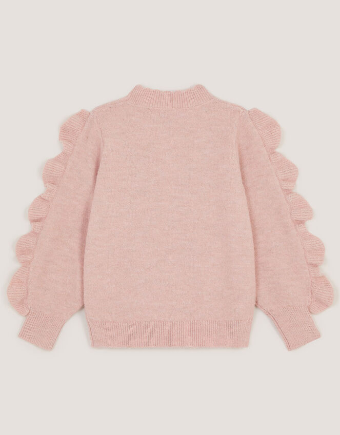 Dahlia Christmas Reindeer Knit Jumper, Pink (PINK), large