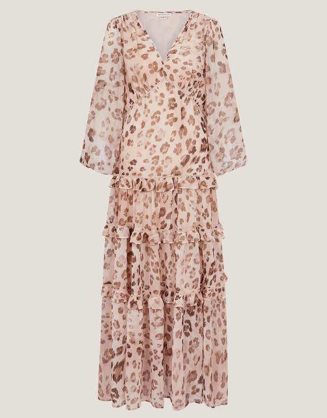 Leona Leopard Print Maxi Dress, Brown (BROWN), large