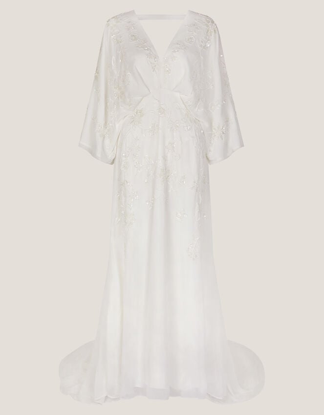 Camilla Embroidered Maxi Wedding Dress, Ivory (IVORY), large