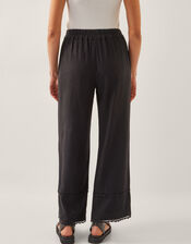 Hayley Embroidered Trousers, Black (BLACK), large