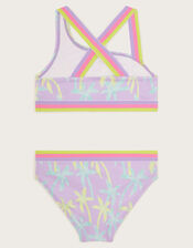 Palm Print Bikini Set, Purple (LILAC), large