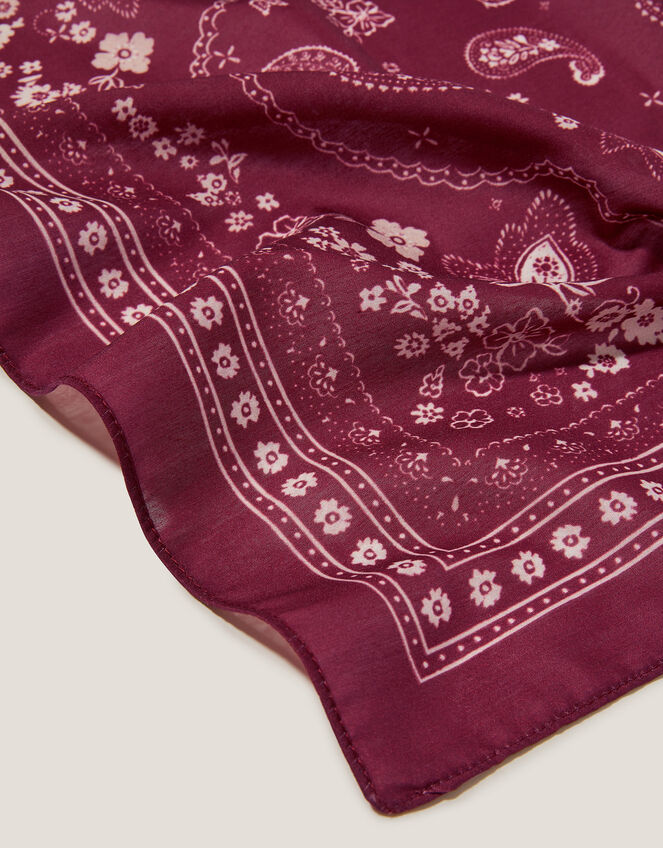 Mandy Tie Bandana, Red (BURGUNDY), large