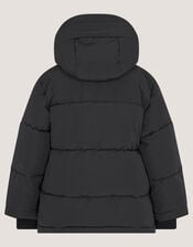 Water-Resistant Puffer Jacket, Black (BLACK), large