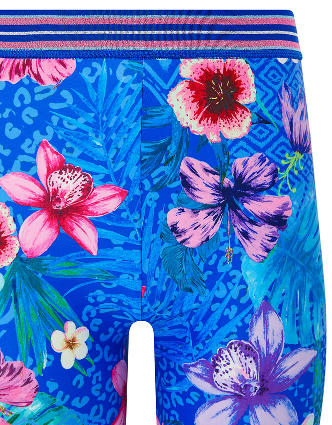 Tikoto Floral Leggings, Blue (BLUE), large
