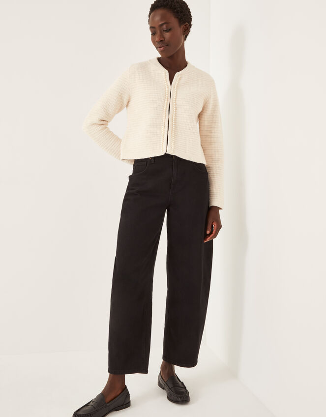 Paula Pearl Embellished Cardigan Ivory