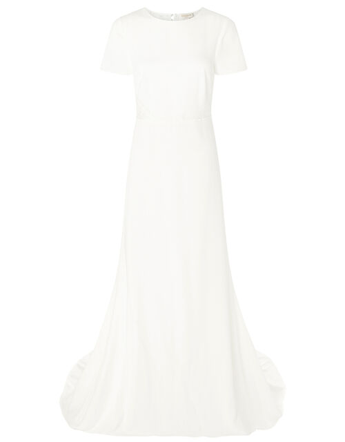 Monsoon – Shauna Crepe and Lace Bridal Dress Ivory Mariage Bohème MONSOON
