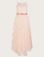 Zenaya Ruffle Prom Dress, Pink (PALE PINK), large