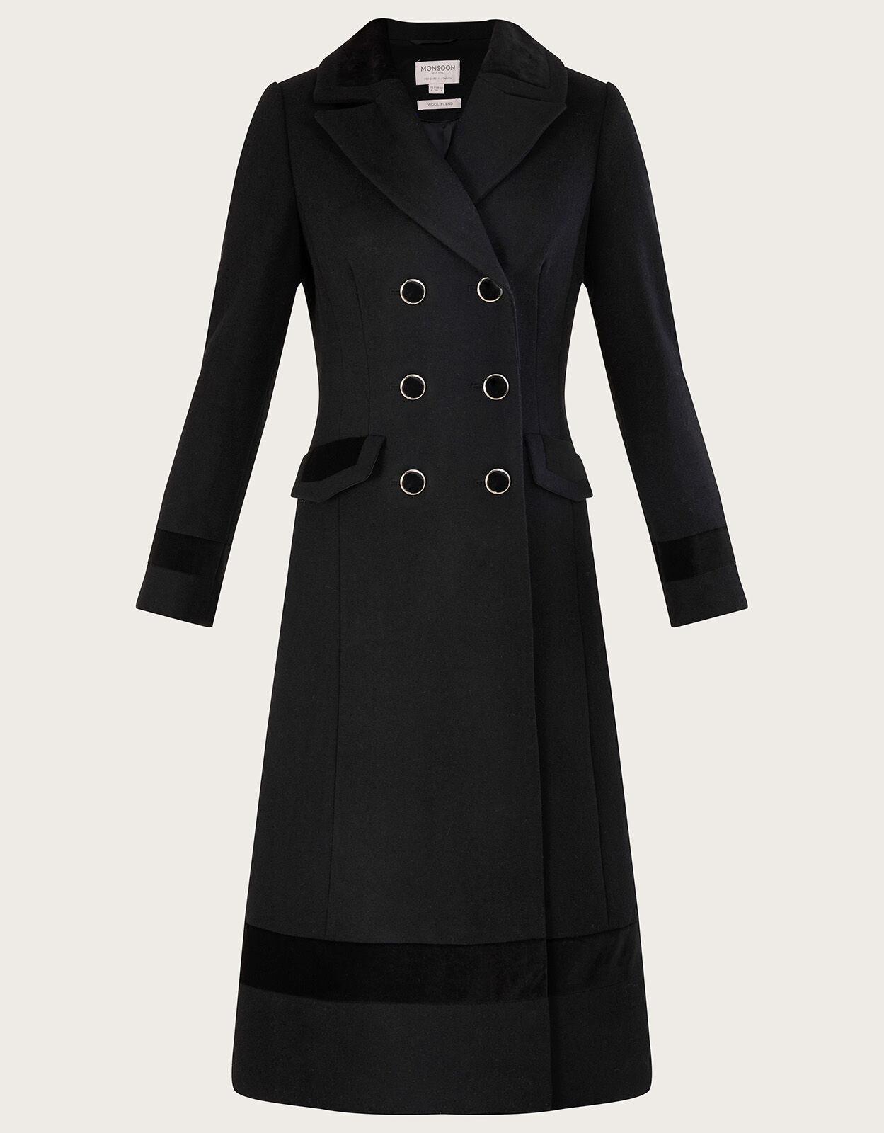 Monsoon velvet coat discount