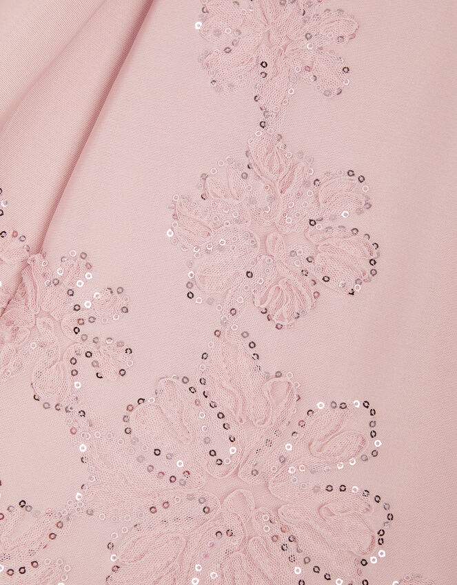 Josie Embellished Puff Sleeve Party Dress, Pink (DUSKY PINK), large