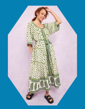 East Harriet Print Dress, Green (GREEN), large