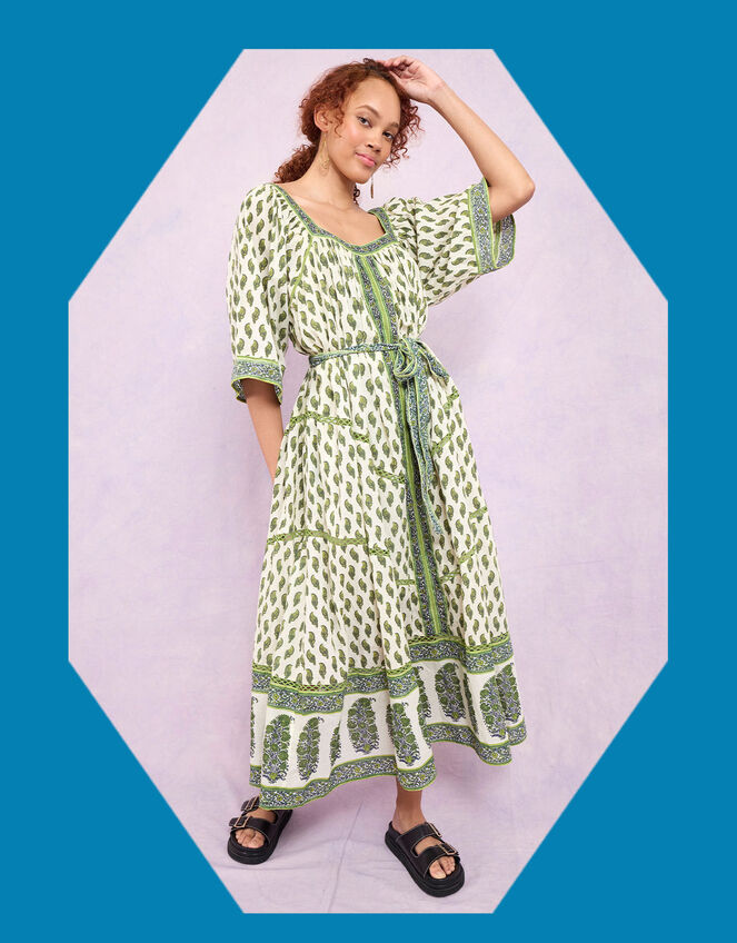 East Harriet Print Dress, Green (GREEN), large