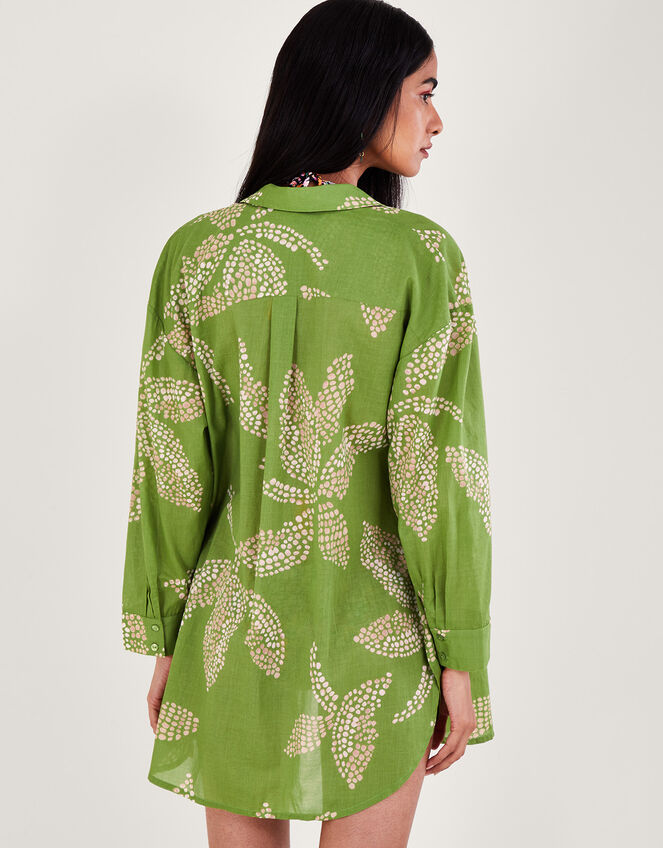 Palm Print Beach Shirt Green Tops & Tshirts Monsoon UK.