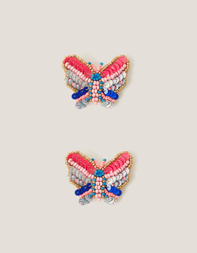 2-Pack Sequin Butterfly Hair Clips, , large