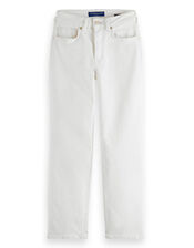 Scotch and Soda Sky Straight Jeans Shorter Length, White (WHITE), large