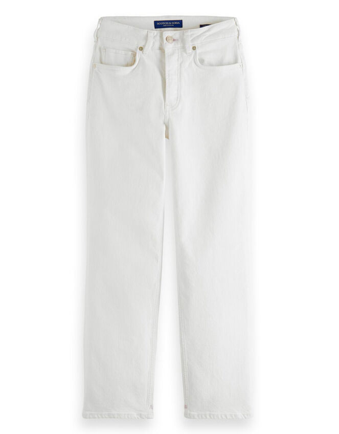 Scotch and Soda Sky Straight Jeans Shorter Length, White (WHITE), large