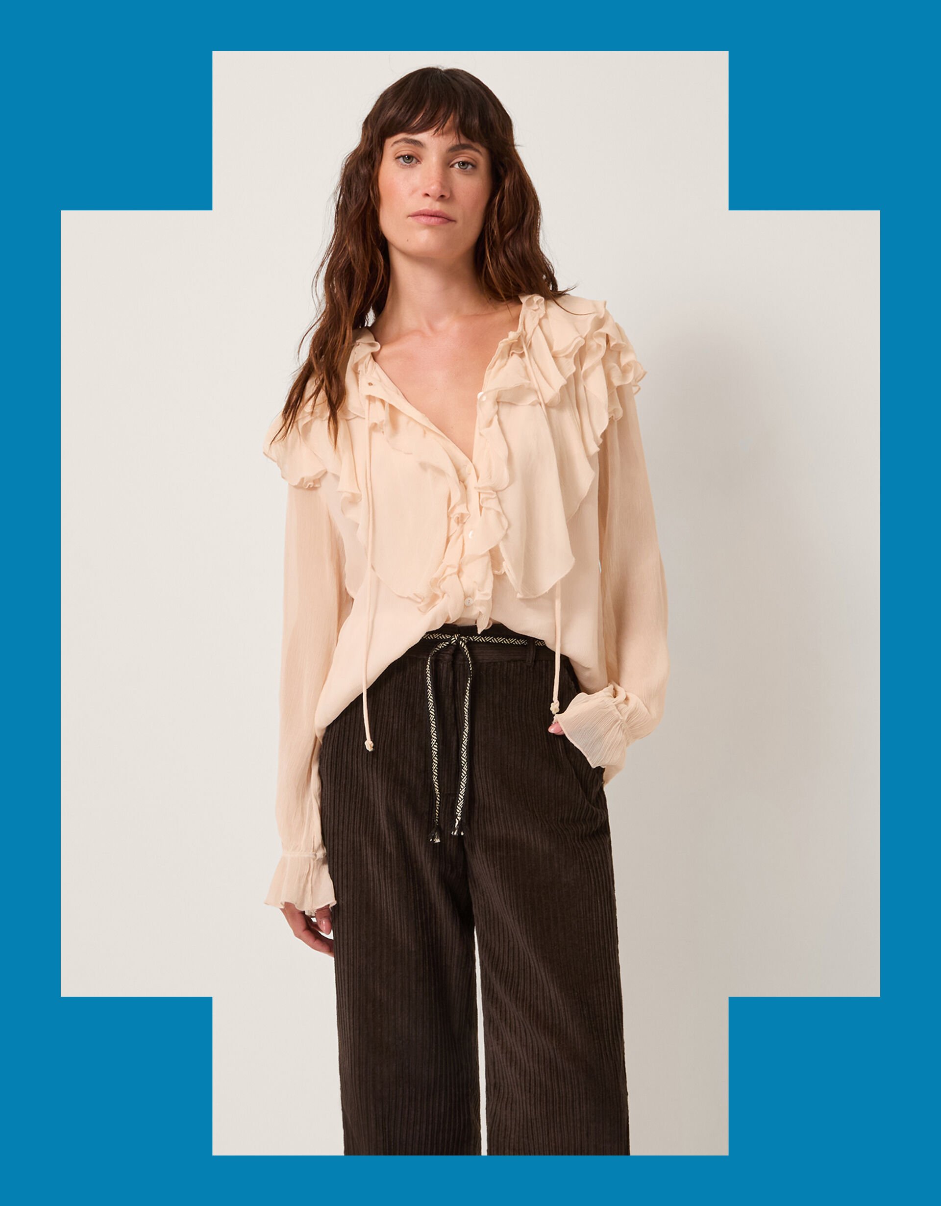 Moliin Angel Ruffle Blouse Pink