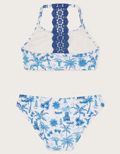 Resort Print Bikini Set, Blue (BLUE), large