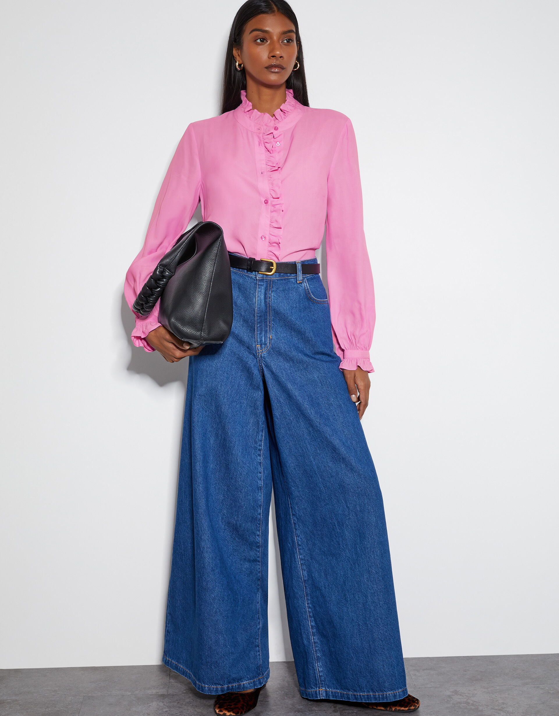 Cecily Ruffle Blouse Pink