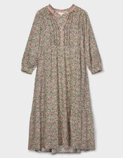 East Leona Ditsy Print Maxi Dress, Green (GREEN), large