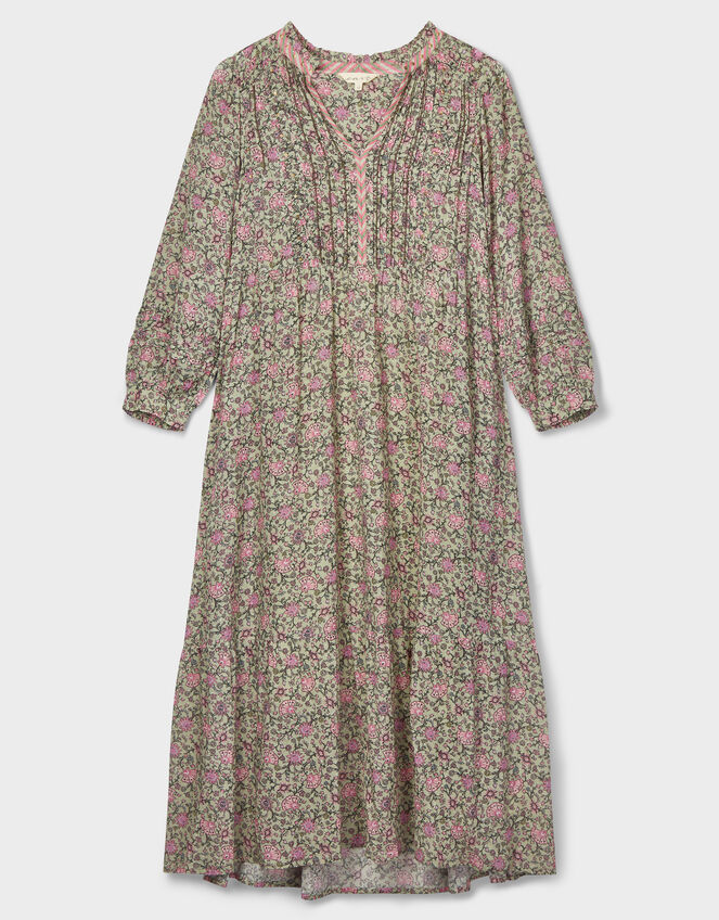 East Leona Ditsy Print Maxi Dress, Green (GREEN), large