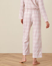 Check Wide Leg PJ Trousers, Pink (BLUSH), large