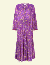 East Lana Crinkle Print Dress, Purple (PURPLE), large