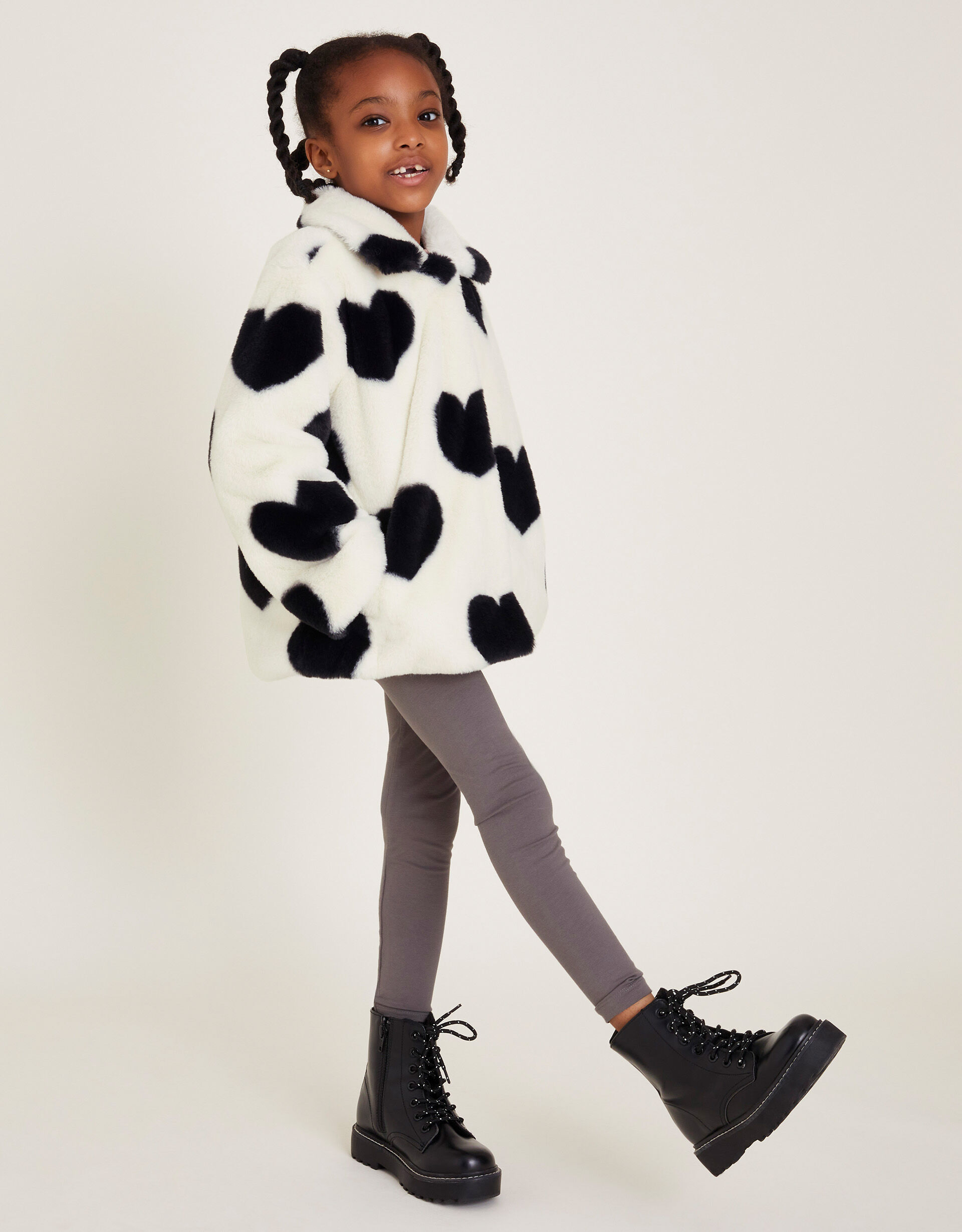 Heart faux fur coat hot sale