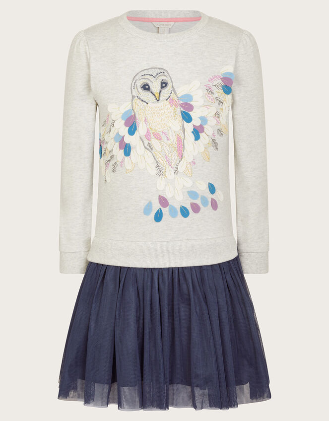 Owl Dress WWF-UK Collaboration, Grey (GREY), large