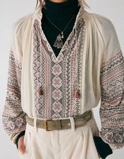 Maison Hotel Regine Blouse, Ivory (IVORY), large