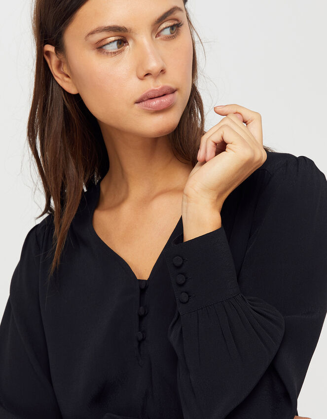 Tiffany Blouse, Black (BLACK), large