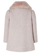 Baby Tweed Coat, Pink (PINK), large