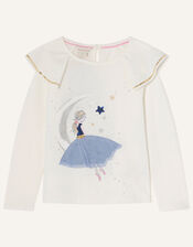 Long Sleeve Ballerina Top, Ivory (IVORY), large