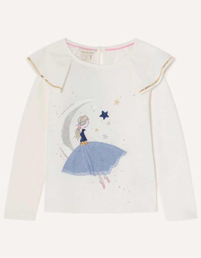 Long Sleeve Ballerina Top, Ivory (IVORY), large