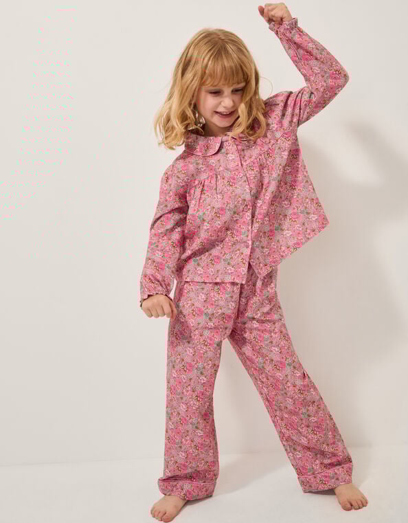 Floral Print Long Pyjamas Set, Pink (PINK), large