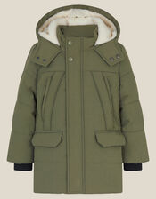 Water-Resistant Padded Coat, Green (KHAKI), large