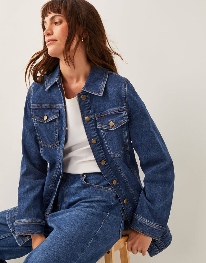 Milly Denim Jacket, Blue (MID AUTHENTIC BLUE), large