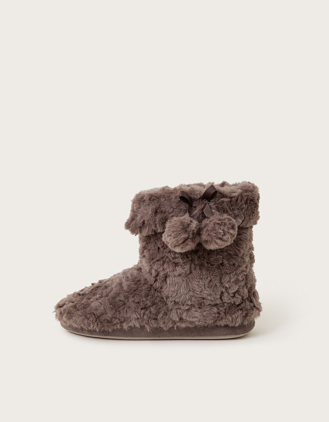 Bree Faux Fur Slipper Boots, Mink (MINK), large