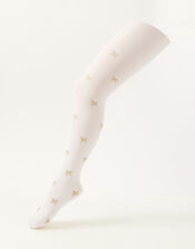 Glitter Unicorn Tights, Ivory (IVORY), large