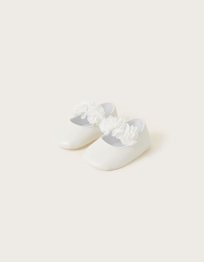 Shimmer Corsage Booties, Ivory (IVORY), large