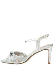 Kitty Knot Heeled Sandals, Silver (SILVER), large