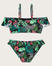 Palm Print Frill Bikini Set, Multi (MULTI), large