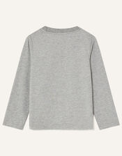 Flying Bus Long Sleeve T-Shirt, Grey (GREY), large